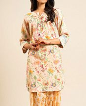 Alkaram Ivory Lawn Suit (2 pcs)- Pakistani Lawn Dress