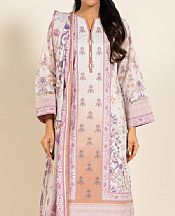 Alkaram Off White Lawn Suit (2 pcs)- Pakistani Lawn Dress