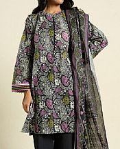 Alkaram Black Lawn Suit (2 pcs)- Pakistani Designer Lawn Suits