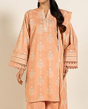 Alkaram Peach Lawn Suit (2 pcs)- Pakistani Lawn Dress