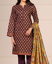Alkaram Wine Berry Lawn Suit (2 pcs)- Pakistani Designer Lawn Suits
