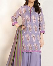 Alkaram Lilac Lawn Suit (2 pcs)- Pakistani Lawn Dress
