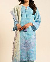 Alkaram Blue Lawn Suit- Pakistani Designer Lawn Suits