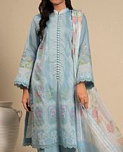 Alkaram Sky Blue Lawn Suit- Pakistani Lawn Dress