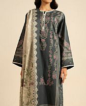 Alkaram Black Lawn Suit (2 pcs)- Pakistani Designer Lawn Suits