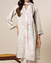 Alkaram Off White Lawn Suit (2 pcs)- Pakistani Designer Lawn Suits