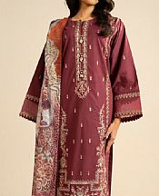 Alkaram Wine Lawn Suit- Pakistani Designer Lawn Suits