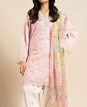 Alkaram Off White/Pink Lawn Suit- Pakistani Lawn Dress