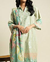 Alkaram Pistachio Green Lawn Suit- Pakistani Designer Lawn Suits