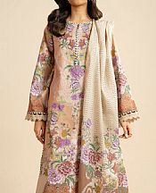 Alkaram Fawn Lawn Suit- Pakistani Designer Lawn Suits