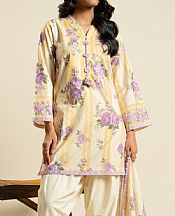 Alkaram Cream Lawn Suit- Pakistani Lawn Dress