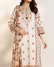 Alkaram Off White Lawn Suit- Pakistani Designer Lawn Suits