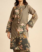 Alkaram Beige Dobby Suit (2 pcs)- Pakistani Designer Lawn Suits