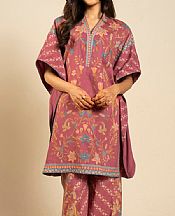 Alkaram Dark Pink Lawn Suit (2 pcs)- Pakistani Lawn Dress