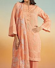 Alkaram Peach Lawn Suit- Pakistani Lawn Dress