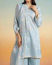 Alkaram Light Blue Lawn Suit- Pakistani Designer Lawn Suits