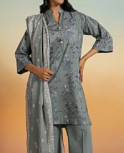 Alkaram Grey Lawn Suit- Pakistani Designer Lawn Suits