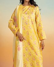 Alkaram Yellow Lawn Suit- Pakistani Lawn Dress