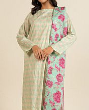 Alkaram Beige/Mint Lawn Suit- Pakistani Lawn Dress