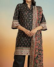 Alkaram Black Lawn Suit- Pakistani Designer Lawn Suits