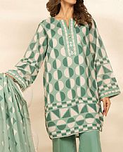 Alkaram Slate Green Lawn Suit- Pakistani Lawn Dress