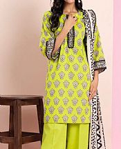 Lime Green Lawn Suit (2 pcs)
