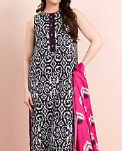 Black/Off White Lawn Suit (2 pcs)