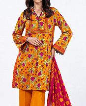 Alkaram Pumpkin Orange Lawn Suit- Pakistani Lawn Dress
