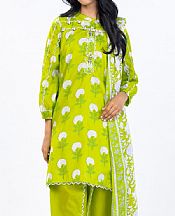 Alkaram Lime Green Lawn Suit- Pakistani Lawn Dress