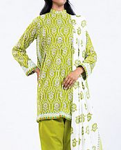 Alkaram Lime Green Lawn Suit- Pakistani Designer Lawn Suits