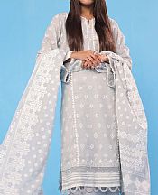 Alkaram Grey Lawn Suit- Pakistani Lawn Dress