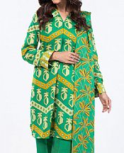 Alkaram Jade Green Lawn Suit- Pakistani Designer Lawn Suits