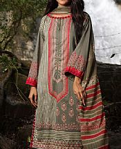Alkaram Dark Grey Lawn Suit- Pakistani Lawn Dress