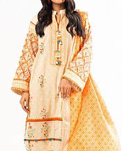 Alkaram Ivory Lawn Suit- Pakistani Lawn Dress