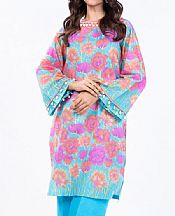 Alkaram Turquoise/Pink Lawn Suit (2 pcs)- Pakistani Lawn Dress