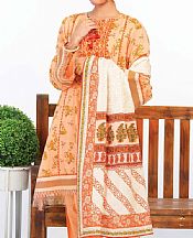 Alkaram Peach Lawn Suit (2 Pcs)