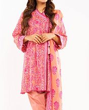 Alkaram Tea Pink Lawn Suit- Pakistani Designer Lawn Suits