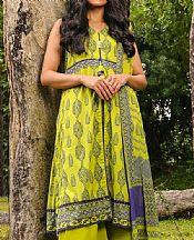 Alkaram Parrot Green Lawn Suit (2 Pcs)- Pakistani Lawn Dress