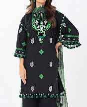 Alkaram Black Dobby Suit- Pakistani Designer Lawn Suits