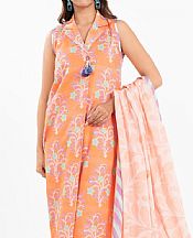 Alkaram Peach Lawn Suit- Pakistani Designer Lawn Suits