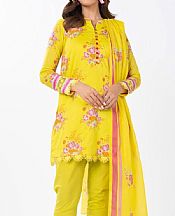 Alkaram Sun Yellow Lawn Suit (2 pcs)- Pakistani Lawn Dress
