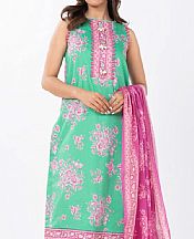 Alkaram Light Green Lawn Suit (2 pcs)- Pakistani Designer Lawn Suits
