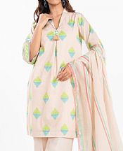 Alkaram Off White Lawn Suit (2 pcs)- Pakistani Lawn Dress