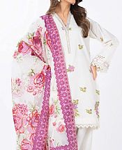 Alkaram Light Grey Lawn Suit- Pakistani Designer Lawn Suits