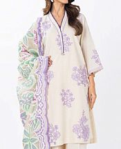 Alkaram Off White Lawn Suit- Pakistani Lawn Dress