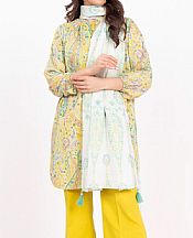 Alkaram Yellow Lawn Suit- Pakistani Lawn Dress