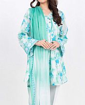 Alkaram Mine Green Lawn Suit- Pakistani Designer Lawn Suits