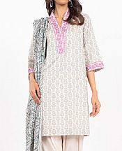 Alkaram Grey Lawn Suit- Pakistani Lawn Dress