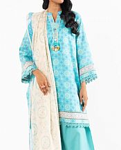 Turquoise Lawn Suit