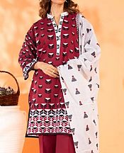 Vivid Burgundy Lawn Suit